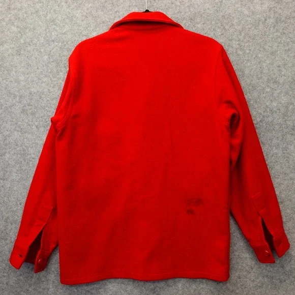 Vintage BSA Jac Shirt Jacket Mens S 38 Red Wool‎ Chore 50s Boy Scout of America